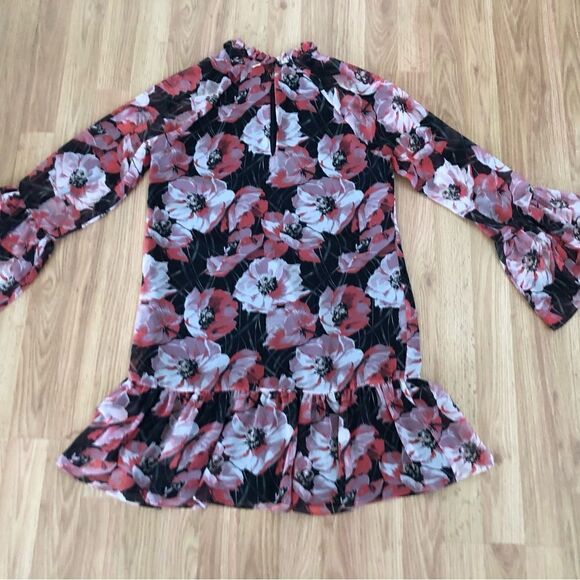 Misa Los Angeles Red/Black Ruffled Mini Dress - Picture 10 of 10